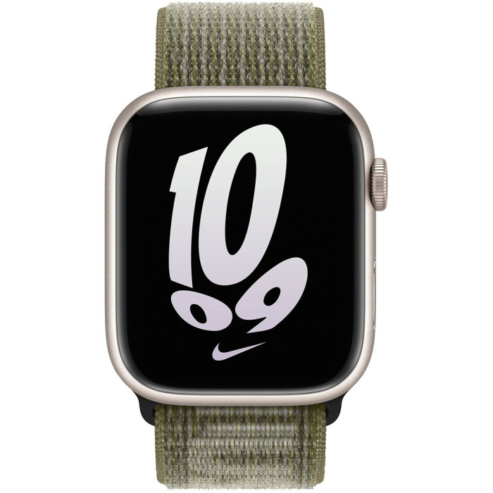 Ремінець Apple Watch 45mm Sequoia/Pure Platinum Nike Sport Loop