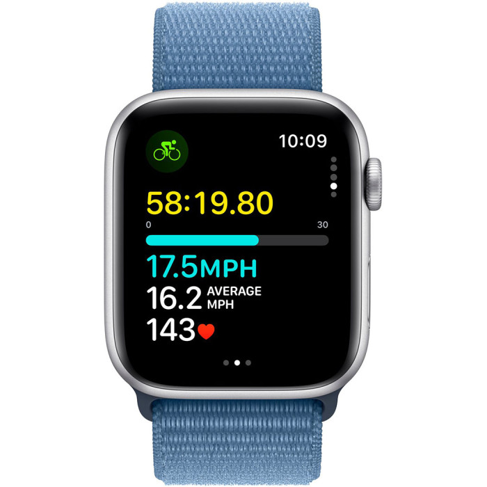 Смартгодинник Apple Watch SE GPS 44mm Silver Aluminium Case with Winter Blue Sport Loop