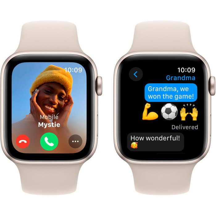 Смартгодинник Apple Watch SE GPS 44mm Starlight Aluminium Case with Starlight Sport Band – S/M