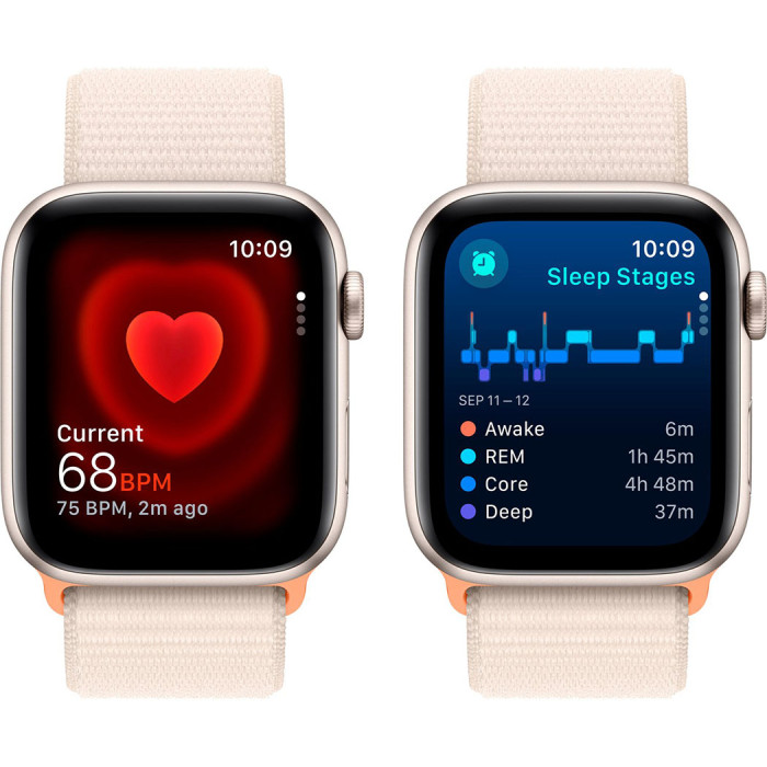 Смартгодинник Apple Watch SE GPS 44mm Starlight Aluminium Case with Starlight Sport Loop