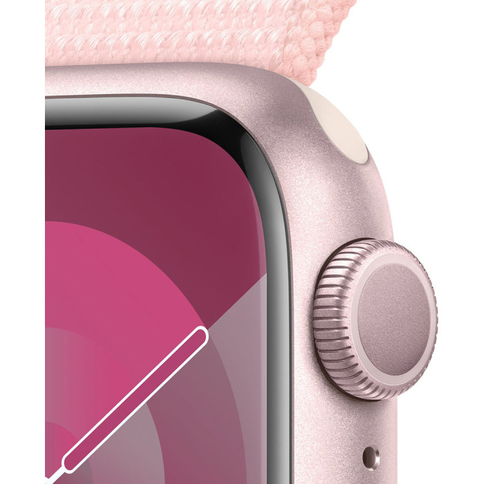 Смартгодинник Apple Watch Series 9 GPS 41mm Pink Aluminium Case with Light Pink Sport Loop
