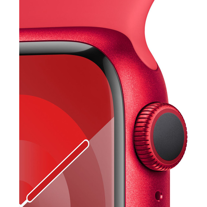 Смартгодинник Apple Watch Series 9 GPS 41mm RED Aluminium Case with RED Sport Band – M/L