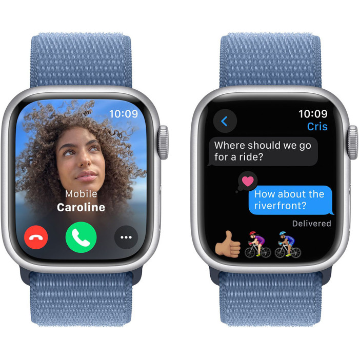 Смартгодинник Apple Watch Series 9 GPS 41mm Silver Aluminium Case with Winter Blue Sport Loop