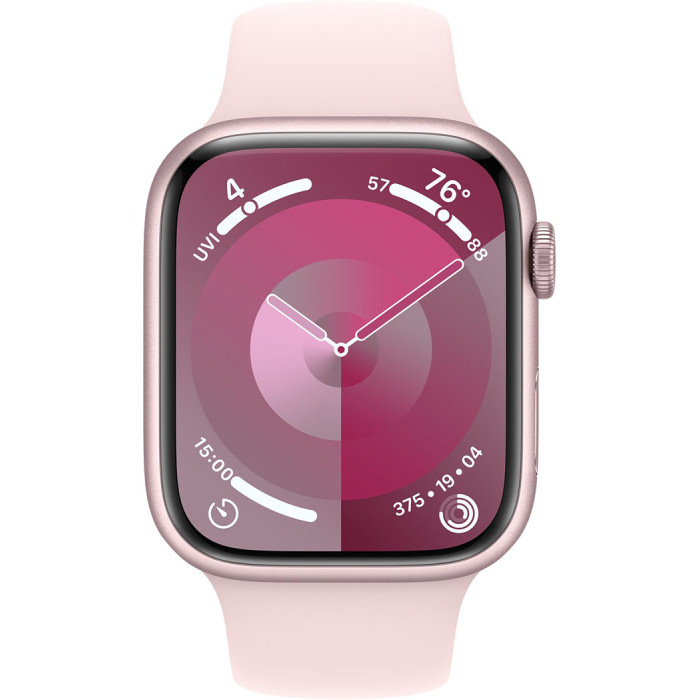 Смартгодинник Apple Watch Series 9 GPS 45mm Pink Aluminium Case with Light Pink Sport Band – S/M