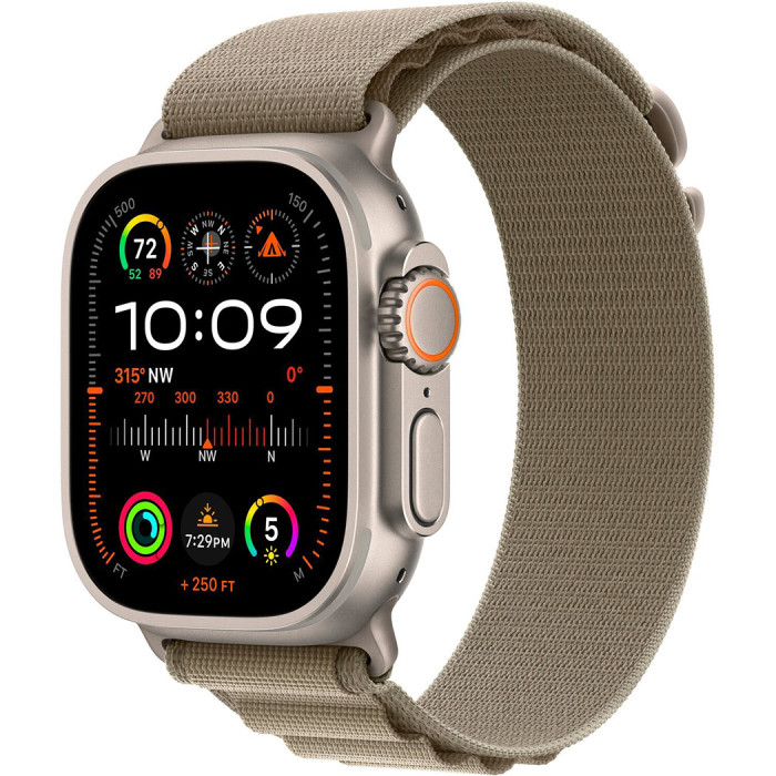 Смартгодинник Apple Watch Ultra 2 GPS + Cellular, 49mm Titanium Case with Olive Alpine Loop – Small